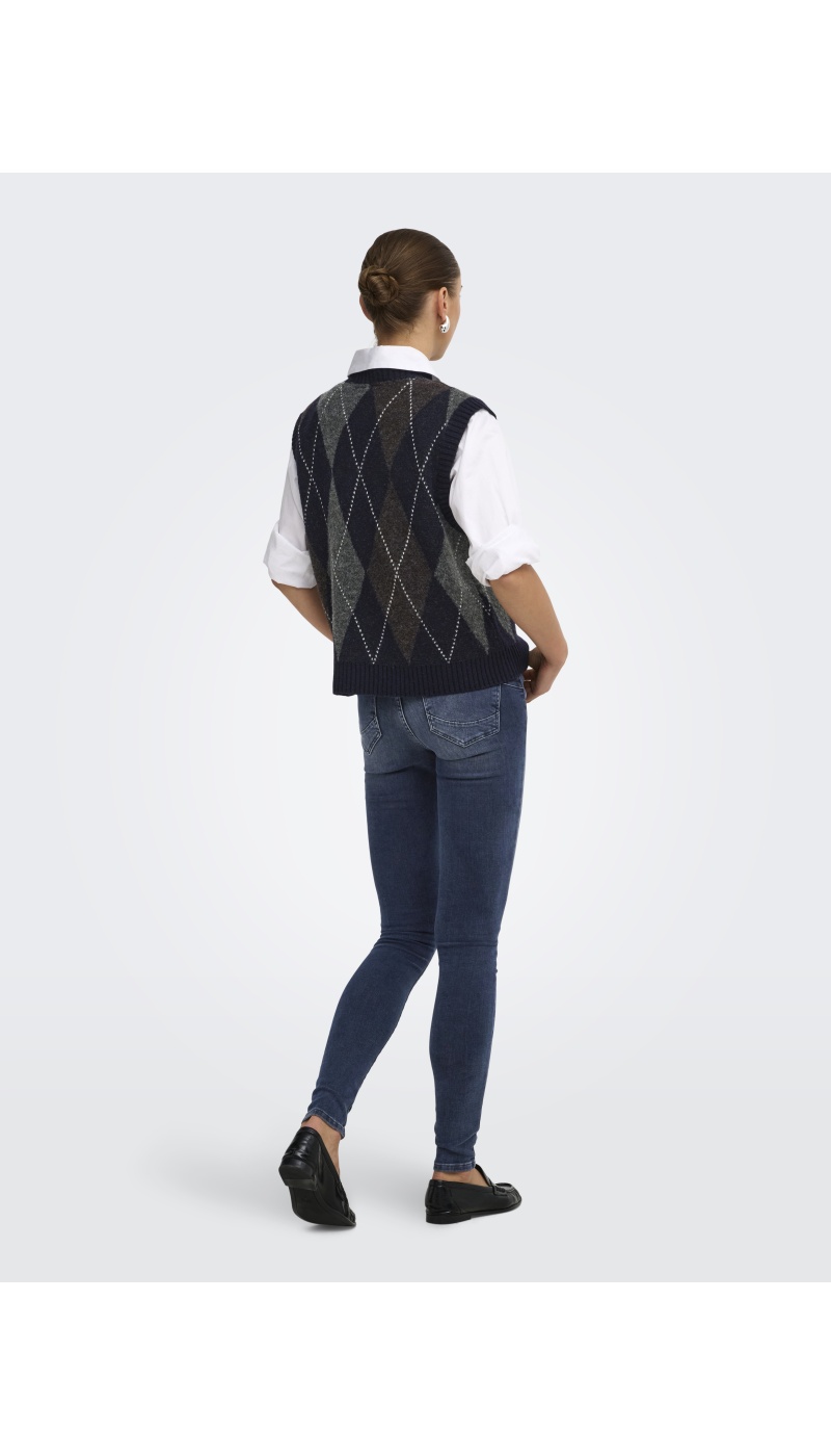 Pull Argyle Night Sky ONLRHOMBUS ONLY - 2 | TOPS